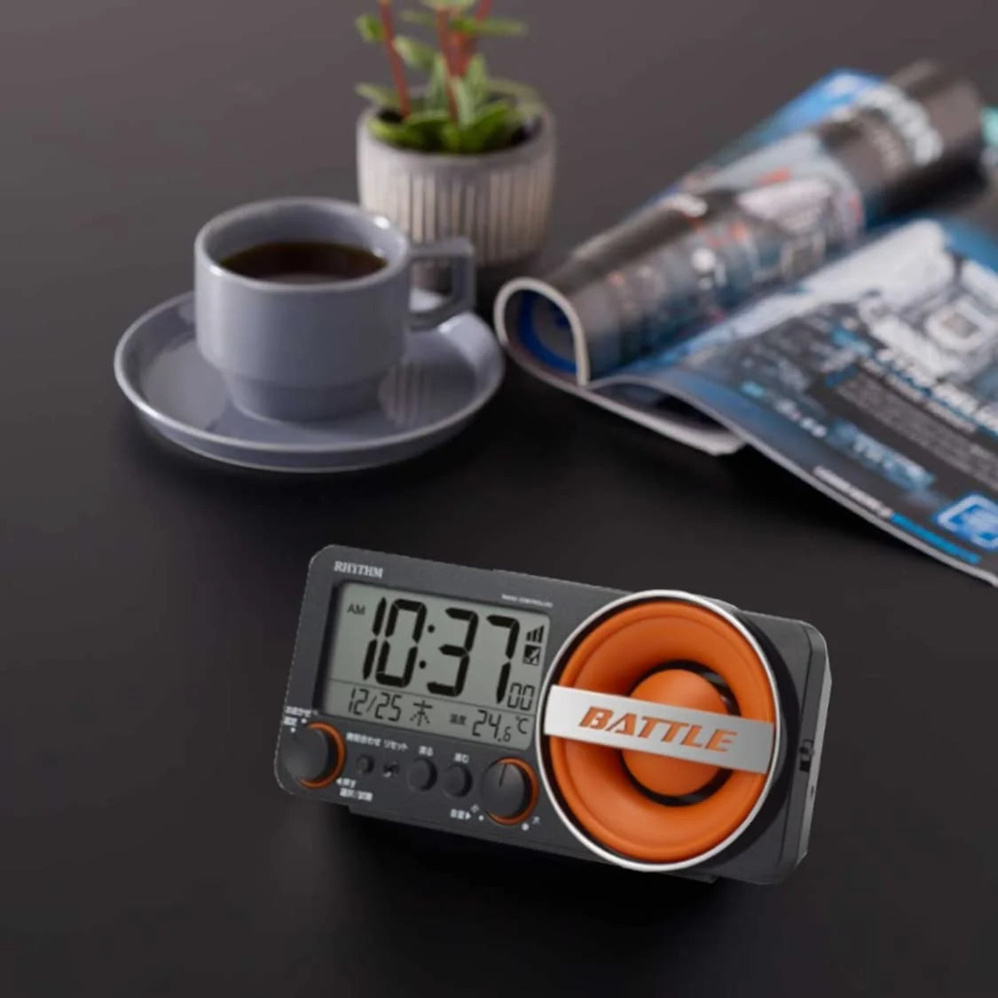 Rhythm Alarm Clock Radio Loud Volume 1K Patterns Electronic Sound 8Rz230Sr02 Black - Japan 8.5X18.4X5.8Cm