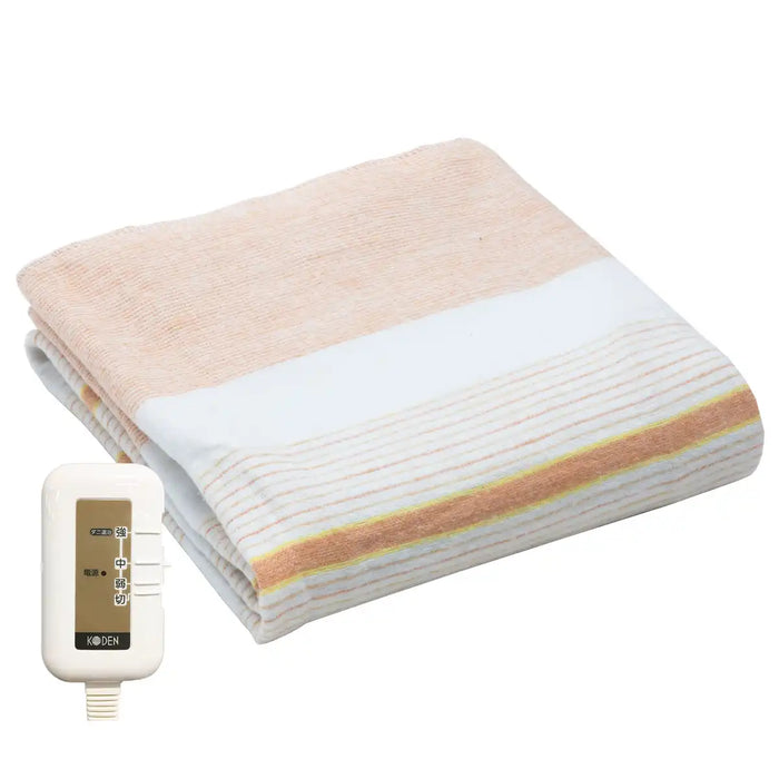 Hiroden Vws401H-D Electric Blanket 130X80Cm Orange Striped Washable Tick Repellent Japan