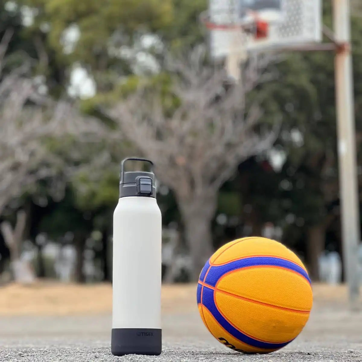 Tiger Stainless Steel Vacuum Flask 1.2L Wide Mouth Black Water Bottle for Sports Cold Storage