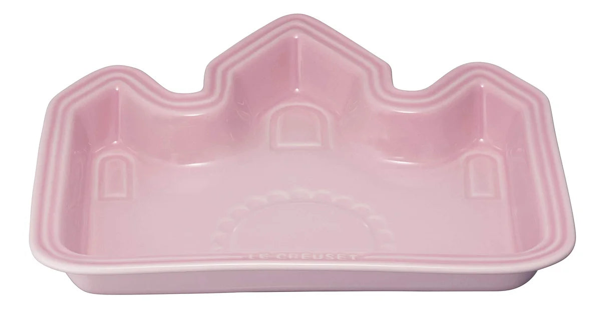 Assiette déjeuner bébé rose laiteux Le Creuset Château micro-ondes sûre pour filles