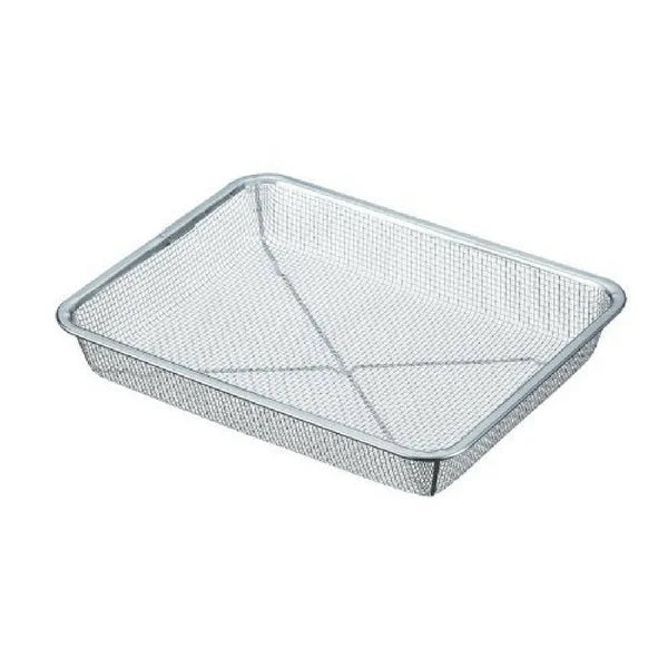 Shinetsu Works Japanese Stainless Steel Rectangle Mesh Colander 6.5 Mesh No.15 298X235Mm