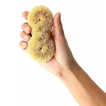 Kamenoko Tawashi Japan Coconut Coir Fiber Dish Scrubber White