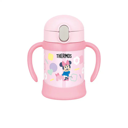 Thermos Minnie 250ml Vacuum Flask Baby Straw Mug in Pink Fjl-250Ds
