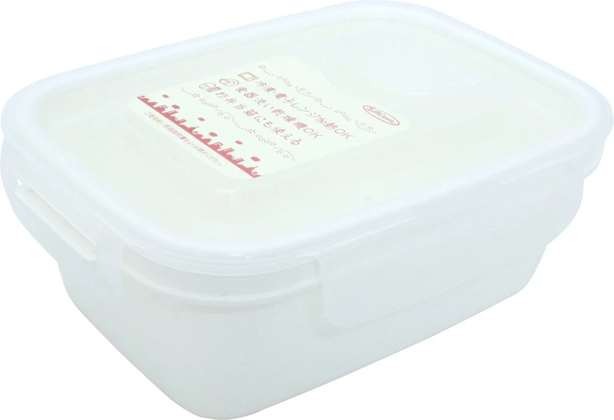 Iwasaki Industry Japan Made Food Storage Container Microwave Safe White 660Ml A-2161W1