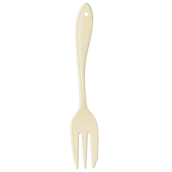 Ivory Enameled Japan Wada Leaf Cake Fork By Together