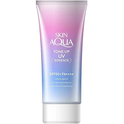 SKIN AQUA Transparency up Tone up UV essence Sunscreen Heart-throbbing sabon scent Lavender color 80g SPF50 +