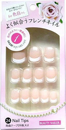Beauty Nailer Co. Ltd Japan Nail Tip French Nail Short Square Off Yf-1