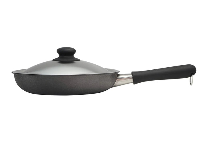Sori Yanagi Japan Iron Frying Pan 25Cm Lid Compatible Ih Double Fiber Line Nitriding