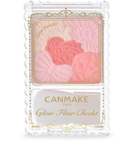 Canmake Glow Fleur Cheeks 腮紅盤帶軟刷塗抹器 (6.3g)