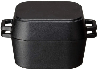 Ishigaki Industry Japan Iron Casting 18.5X14.5X10Cm 980Ml Capacity With Lid