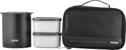 Wahei Freiz Bento Box 840Ml Black Slim Rice Container Japan 2 Side Dish Containers Chopsticks Thermal Fortec Lunch Flr-5958