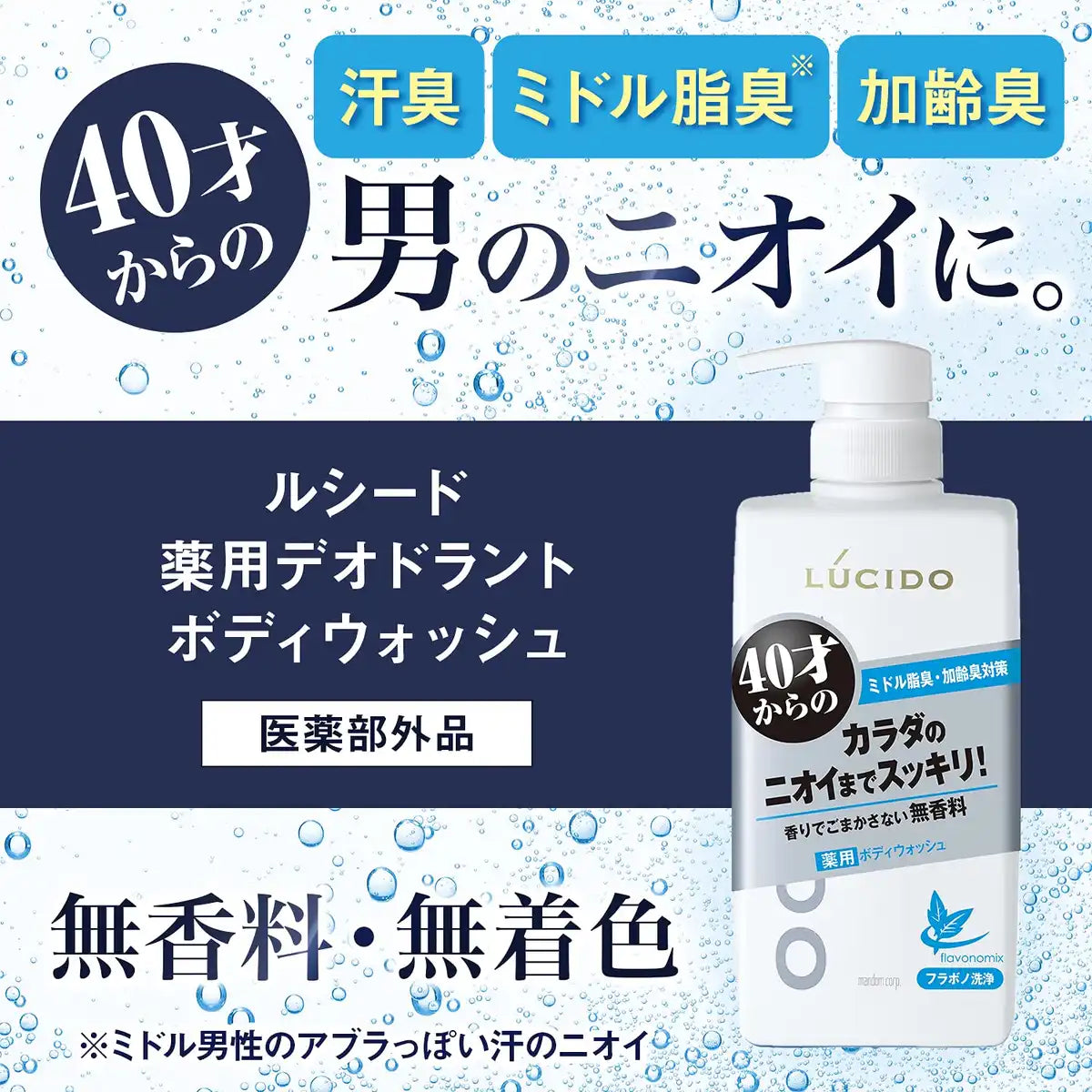 Lucido Medicated Deodorant Body Wash 450Ml for All Skin Types