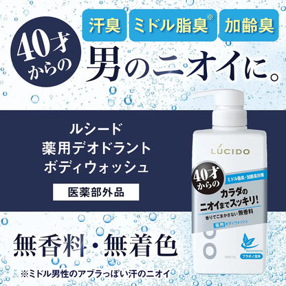 Lucido Medicated Deodorant Body Wash 450Ml for All Skin Types