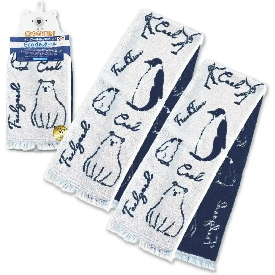 Jogan Eco De Cool Cooling Scarf 16x90cm Polar Bear Penguin Design