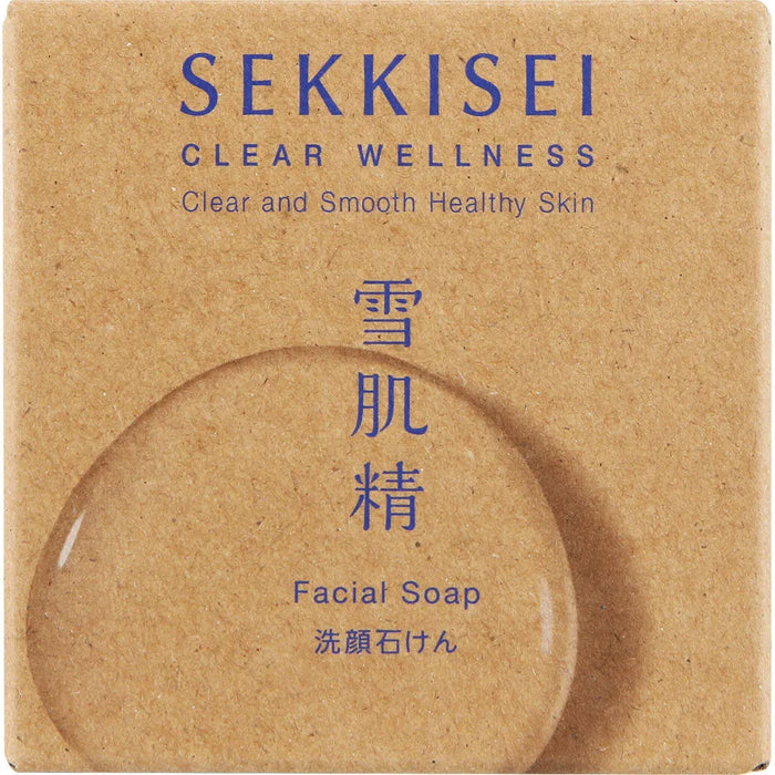 Kose Sekkisei Clear Wellness Facial Soap 100g - Japanese Moisturizing Foaming Soap