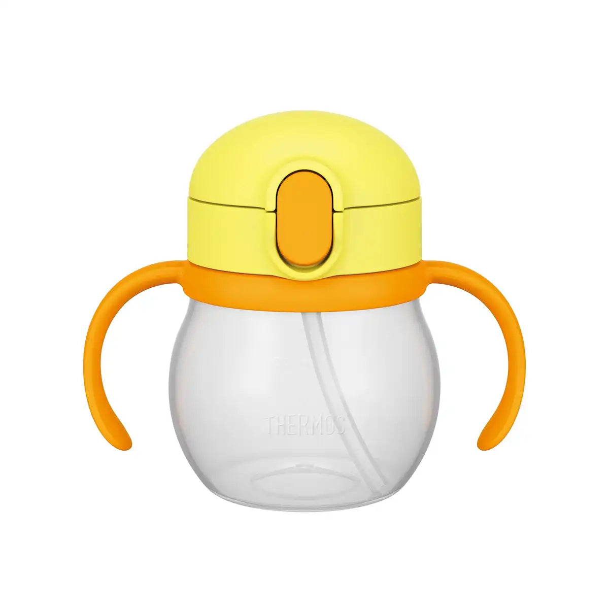 Thermos Large Capacity 250ml Baby Straw Mug Yellow Non-Leaking for 9 Months and Up