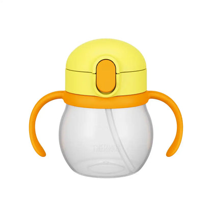 Thermos Large Capacity 250ml Baby Straw Mug Yellow Non-Leaking for 9 Months and Up