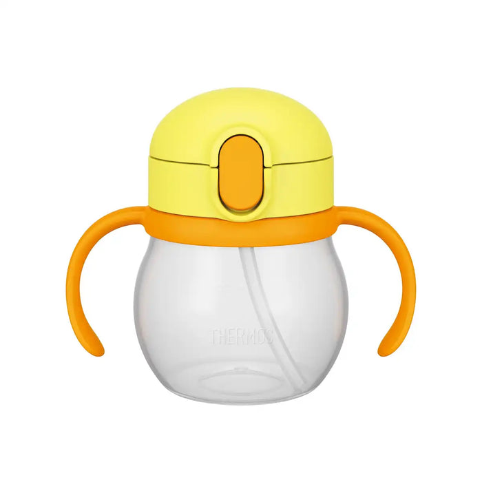 Thermos Large Capacity 250ml Baby Straw Mug Yellow Non-Leaking for 9 Months and Up