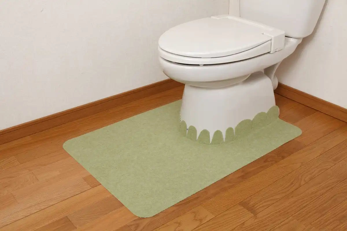 Sanko Mitsuba Okunaga Toilet Mat 60X90Cm Green Okudake Suction Ke-96 Made In Japan Washable Deodorant