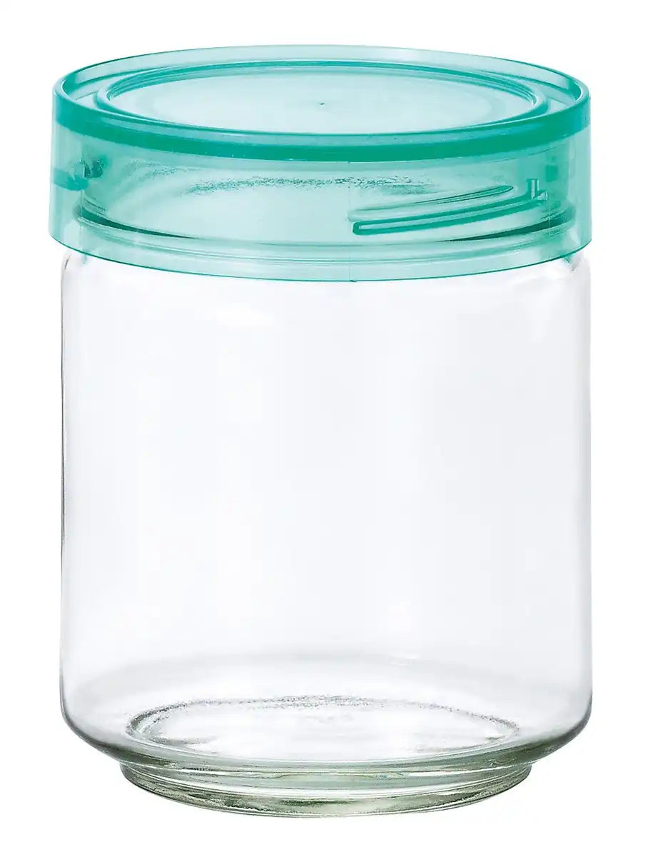 Aderia Japan 750Ml Green Cosmetic Box Glass Canister Airtight Container Seasoning Jar Coffee Beans M6630