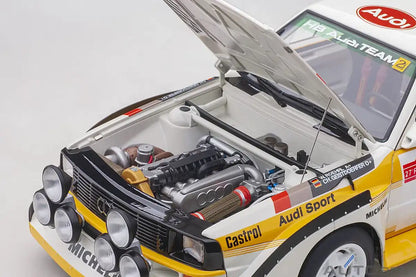 Autoart Audi Sport Quattro S1 WRC 1985 Sanremo Rally Winner 1/18 Scale Model 88503
