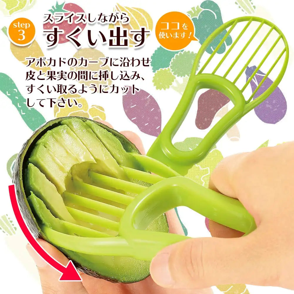 Shimomura Avocado Cutter All-In-One Slicing and Peeling Tool