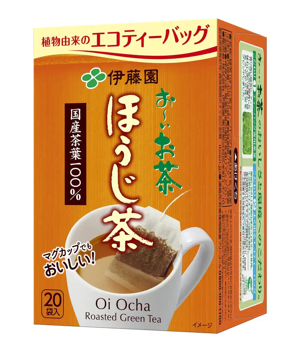 Oi Ocha Hojicha Tea Bags 1.8G x 20 by Itoen Eco-Friendly Packaging