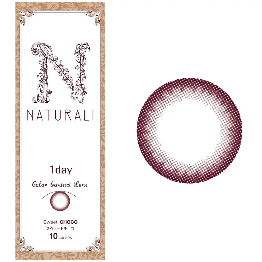 Naturali Color Contacts One Day Sweet Chocolate Japan 10 Pieces Dia14.2Pwr-1.75