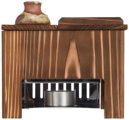 Yamaco Yakisugi Yudofu Set for One with Tofu Scoop Bowl and Fire Tray