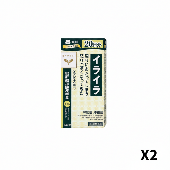 Kracie Pharmaceuticals Yokukansan Kachinpi Hangatsu Extract Tablets (Medicamento de venta libre de segunda clase) 240 tabletas -