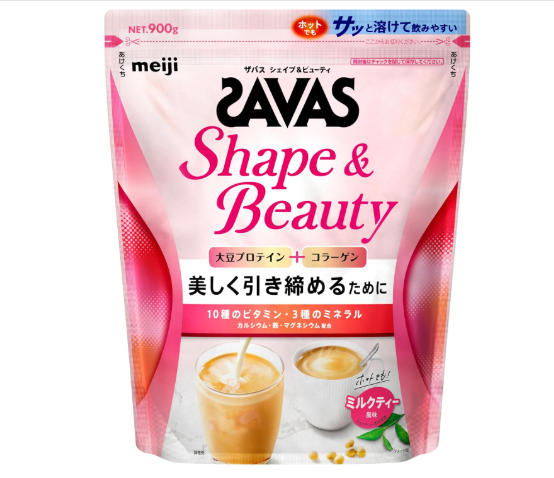 明治 Savas 女士塑身美颜奶茶味 900G 蛋白质