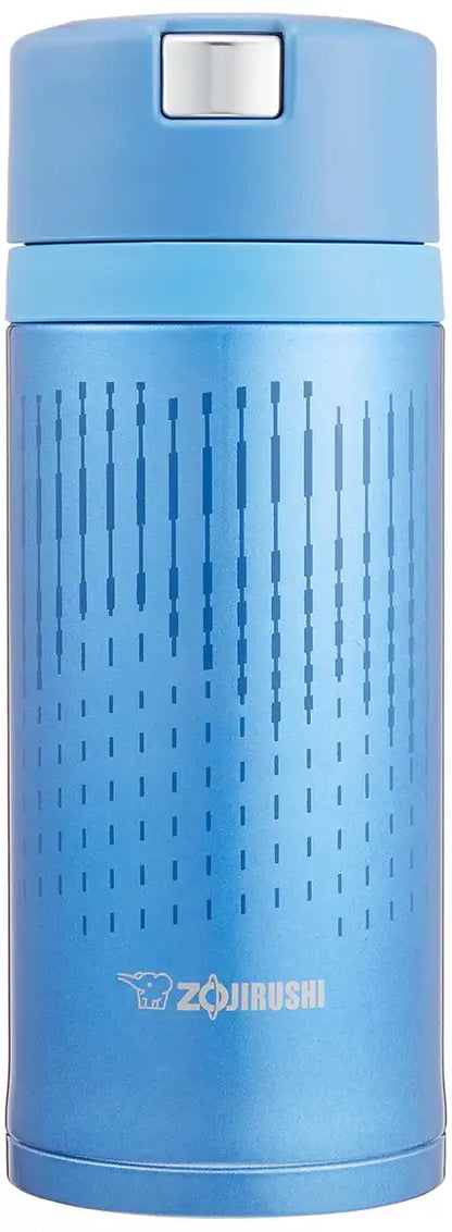 Zojirushi Stainless Steel Water Bottle - Quick Open Easy Lock 360ml Blue SM-XC36-AL