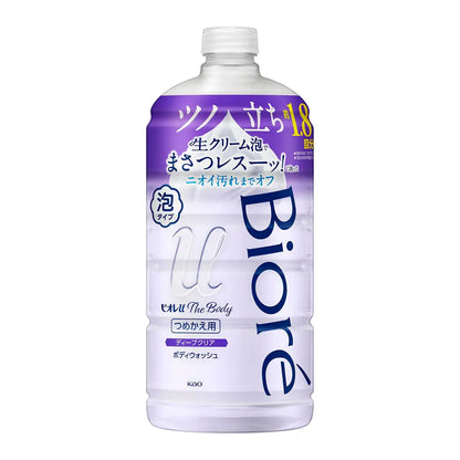 Biore U Body Foam Refill 780ml - Deep Clear Herbal Fresh Scent Large Capacity