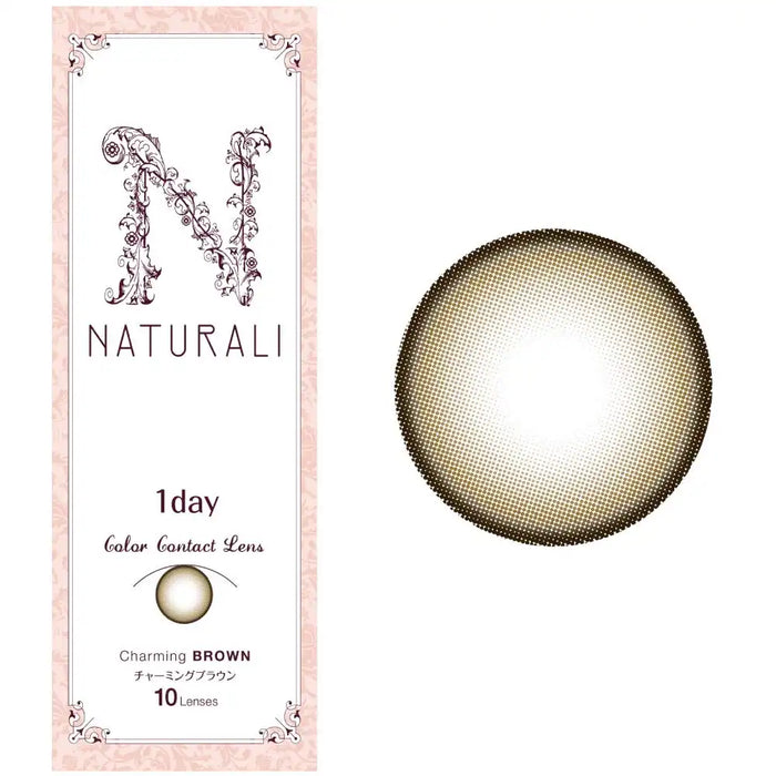 Naturali Color Contacts 1 Day Charming Brown 10 Pieces Dia 14.2 Pwr 0.75 Japan