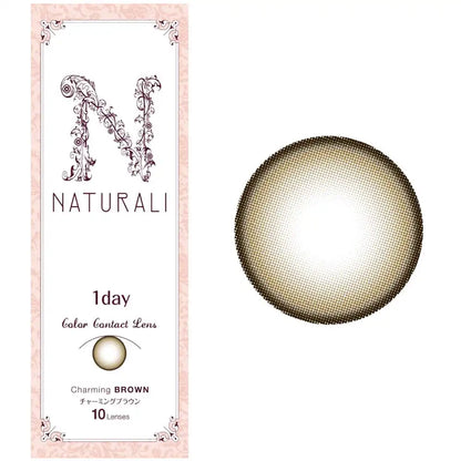 Naturali Color Contacts 1 Day Charming Brown 10 Pieces Japan Dia14.2 Pwr-3.25