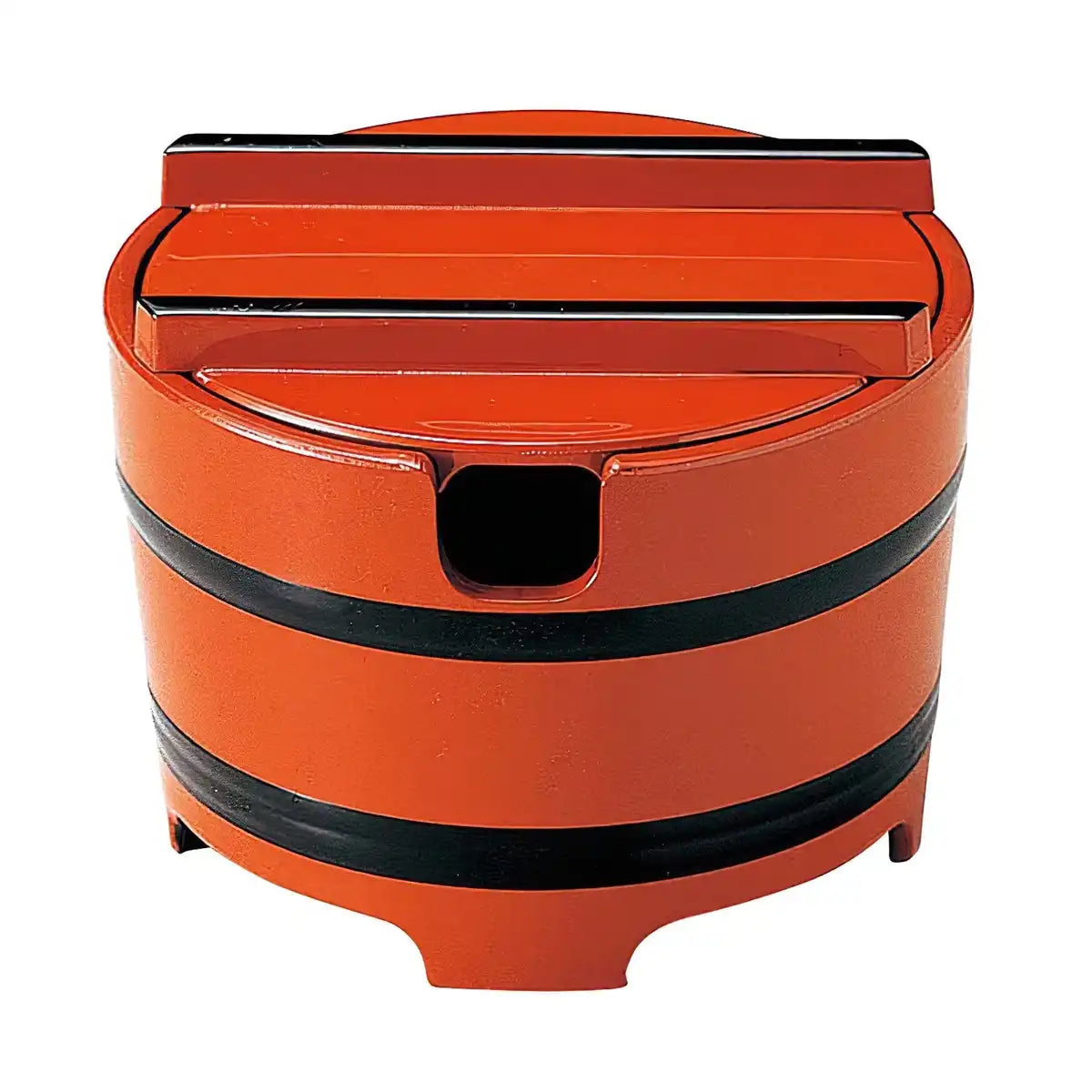 Wakaizumi Shikki Abs Resin Tub-Shaped Sushi Gari Pickled Ginger Container Red