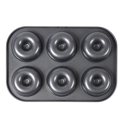 Soratobu Frying Pan Japan Silicone Treated 6P Steel Non-Stick Baked Donut Mold