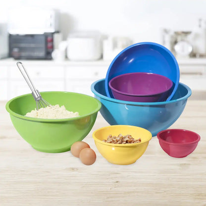 Today Oggi 6-Piece Melamine Mixing Bowl Set Assorted Color From Japan