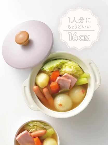 Wahei Freiz 16Cm Purple Tabletop Pot For 1 Person | Japan | Ih/Gas Compatible | Rb-2095
