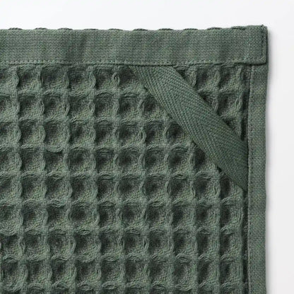 Muji Waffle Hand Towels 10-Pack Green 34x35cm Smooth Touch 84705861