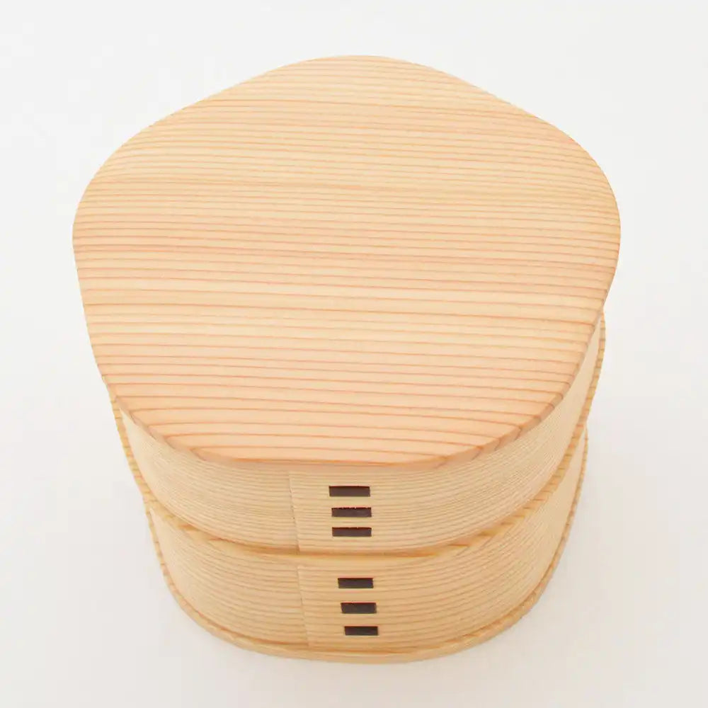 Odate Magewappa Baika Two-Tier Bento Lunch Box
