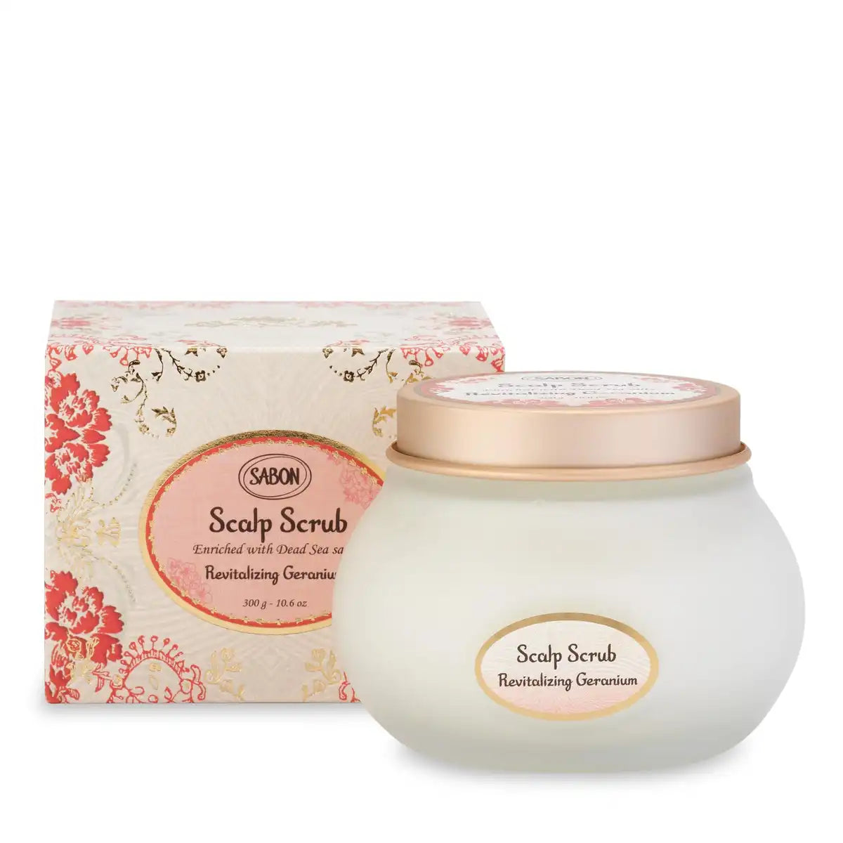 Sabon 300G ゼラニウム ヘッドスクラブ（髪の補給と活性化用 