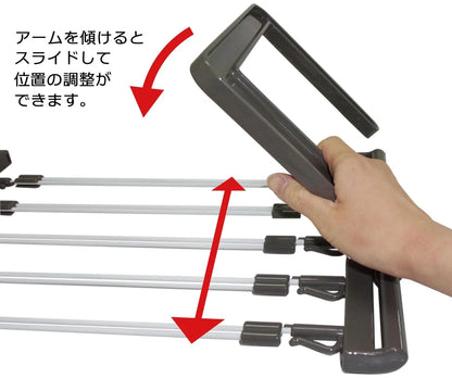 Ohe Laundry Drying Hanger Brown Towel Hanger From Japan - Fits 5 Bath Towels 30.5-46.5Cm X 46-70.5Cm X 21Cm