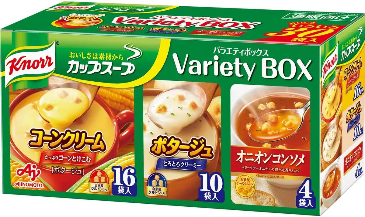 味の素 クノール コーンカップスープ バラエティボックス 30袋 | 日本 味の素 クノール コーンカップスープ バラエティボックス 30袋 | 日本