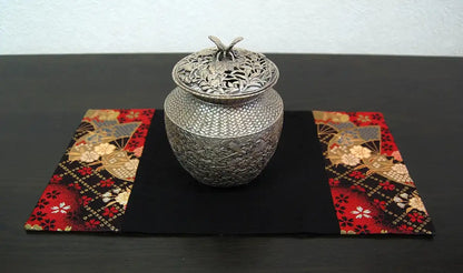Shinsendo Japanese Style Vase Mat Figurine Incense Burner Obi-Like Texture Fan For Japanese Rooms