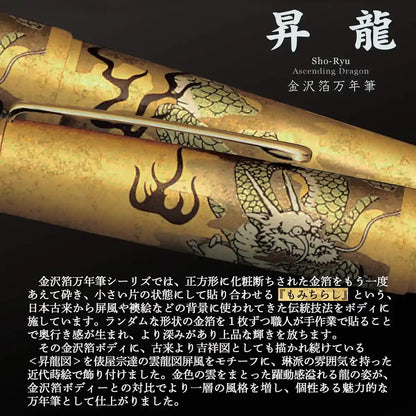 Platinum Fountain Pen Japan Century Kanazawa Foil Shoryu Medium Point Pnb-35000H#57-3