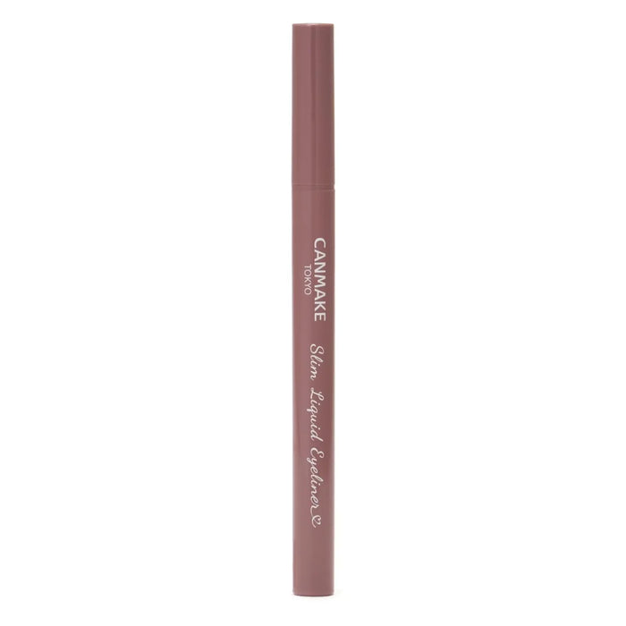 Canmake Slim Liquid Eyeliner 04 Smoky Berry Waterproof with Serum Burgundy