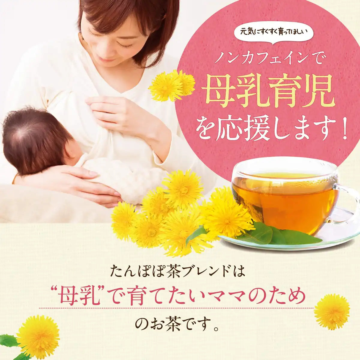 Tea Life Breastfeeding Support Tea Dandelion Pure Blend 30 Bags Japan Non-Caffeine For Moms Breastfeeding