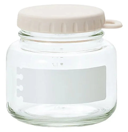 Aderia Japan 1656 Writeable Glass Bottle E-Cap Jar 320 Gw Garlic White