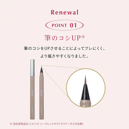 Cipicipi Secret Kiwami S 02 Shadow Pink Waterproof Ultra-Light Eyeliner 0.62G